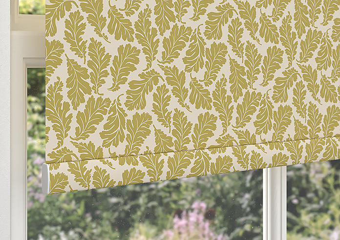 Land & Shore Oak Leaf  (Blackout), Ochre - Roller Blind - Image 4